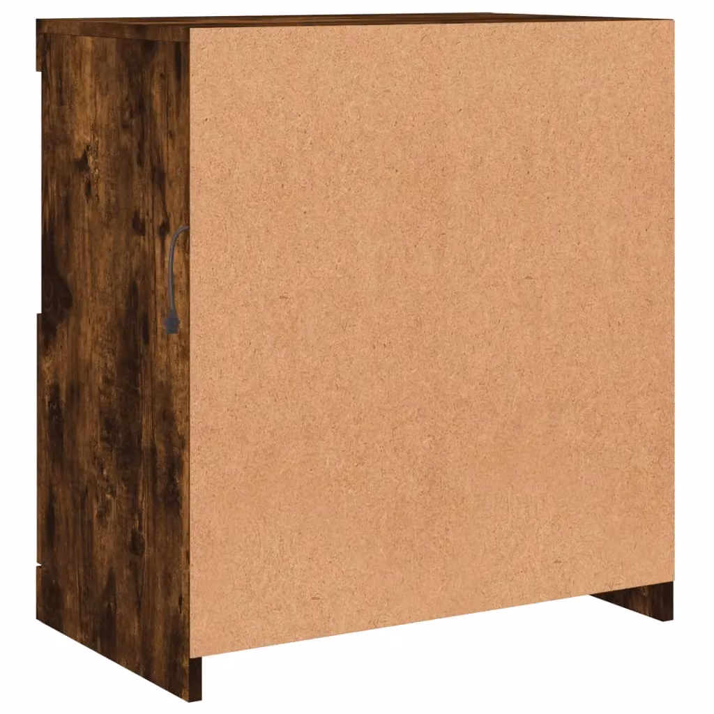 Berkfield Home Modern Sideboard with Integrated LED Lights in Smoked Oak Brown, W/D/H: 60 x 37 x 67 cm – 6