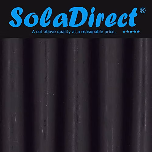 SolaDirect Unscented Tapered Dinner Candles, Pack of 10, Black Matt Finish, 24 cm – 2