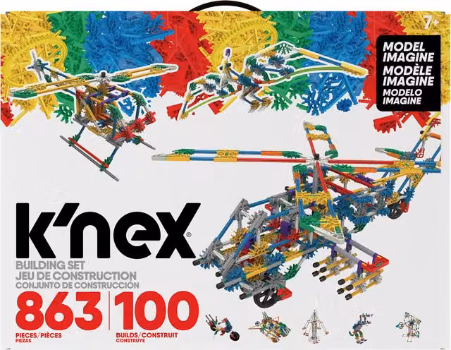 K'NEX Classics 100 Creative Model Building Set in White and Multicolour