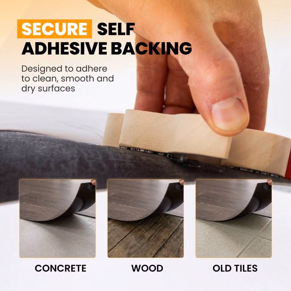 Novecrafto Self Adhesive Wood Look Vinyl Floor Planks, Pack of 10, Brown, W: 91.4 cm, D: 15.2 cm – 5