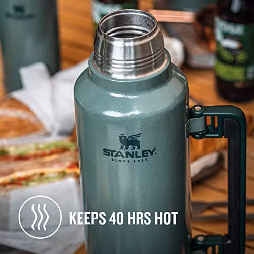 Stanley 1913 Classic Legendary Vacuum Insulated Stainless Steel Thermal Flask, 1.4 l, Green – 3