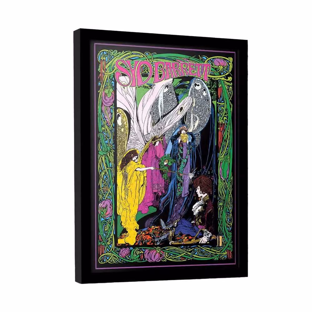 Syd Barrett Butterflies Framed Multicolour Paper Poster – 2