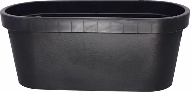 SPETLEK Anthracite and Black Oval Hanging Plant Pot W/D/H: 40 x 26 x 24.5 cm