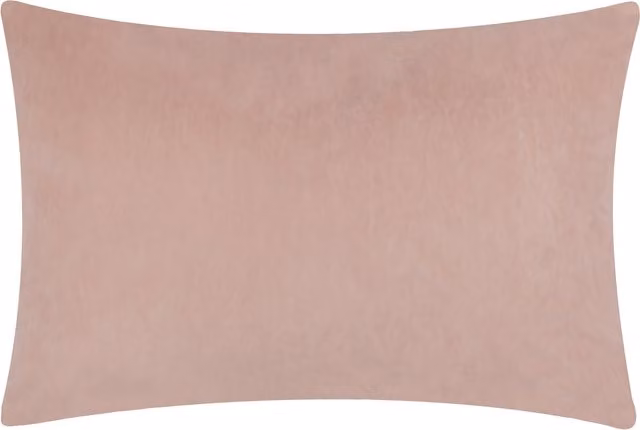 Make It A Home Pink Velvet and Linen Rectangular Cushion Cover