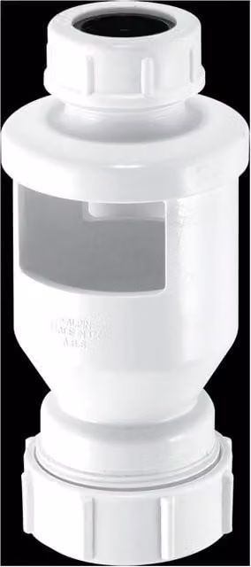McAlpine TUN-6 One Piece Tun Dish in Silver with 19/23mm Universal Inlet and 1.25 inch Universal Outlet