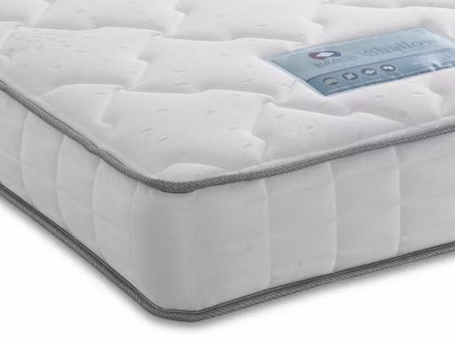 Dura Shallow Pocket 1000 Mattress, White, W/D/H: 120 x 200 x 18 cm