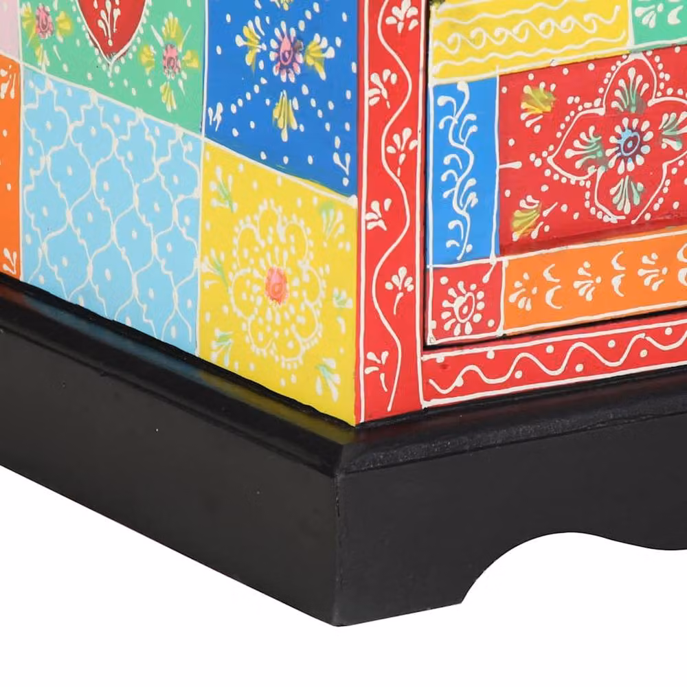 Berkfield Home Traditional Floral Bedside Cabinets, 2 Pieces, Multicolour, W/D/H: 40 x 35 x 45 cm – 6