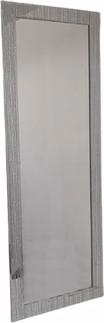 Biznest Antique Silver Striped Rectangular Full Length Glittered Frame Wall Mirror