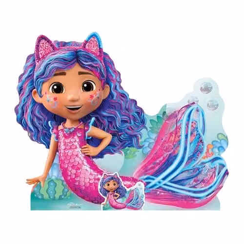 Star Cutouts SC4769 Mermaid Gabby from Gabby’s Dollhouse Lifesize Cardboard Cutout, Multicolour, Height: 95 cm – 1