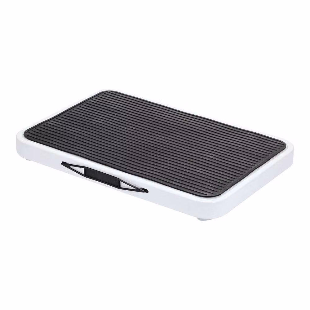 KORVIXA White Folding Metal Step Stool with Anti-Slip Rubber Feet, W/D/H: 52 x 52 x 15 cm – 2
