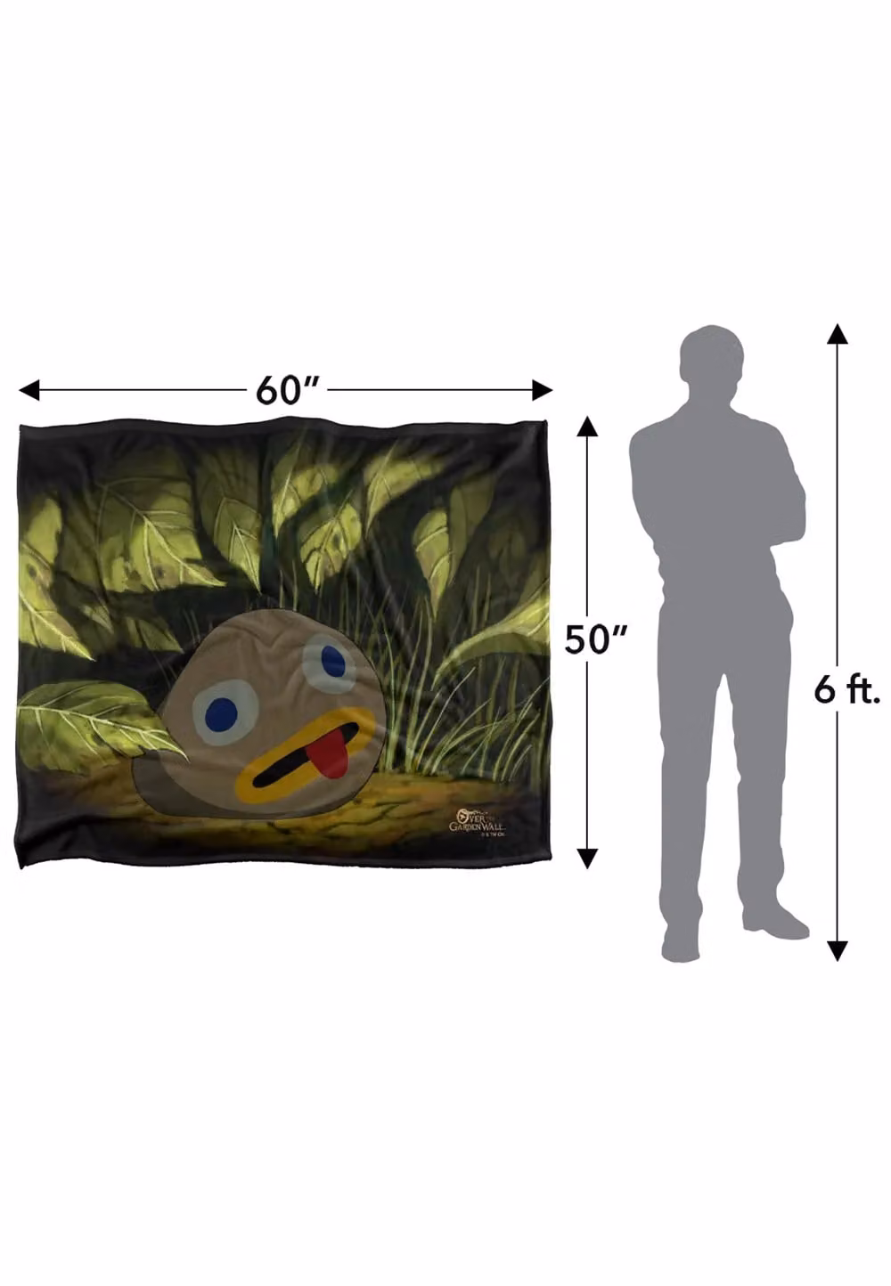 LOGOVISION Over The Garden Wall Rock Fact Super Soft Microfibre Throw Blanket, White and Multicolour, W/D/H: 152 x 127 cm – 6