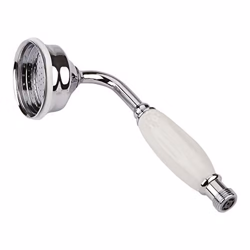 VeeBath Beta Round Hand Held Shower Head, Chrome, 180 mm