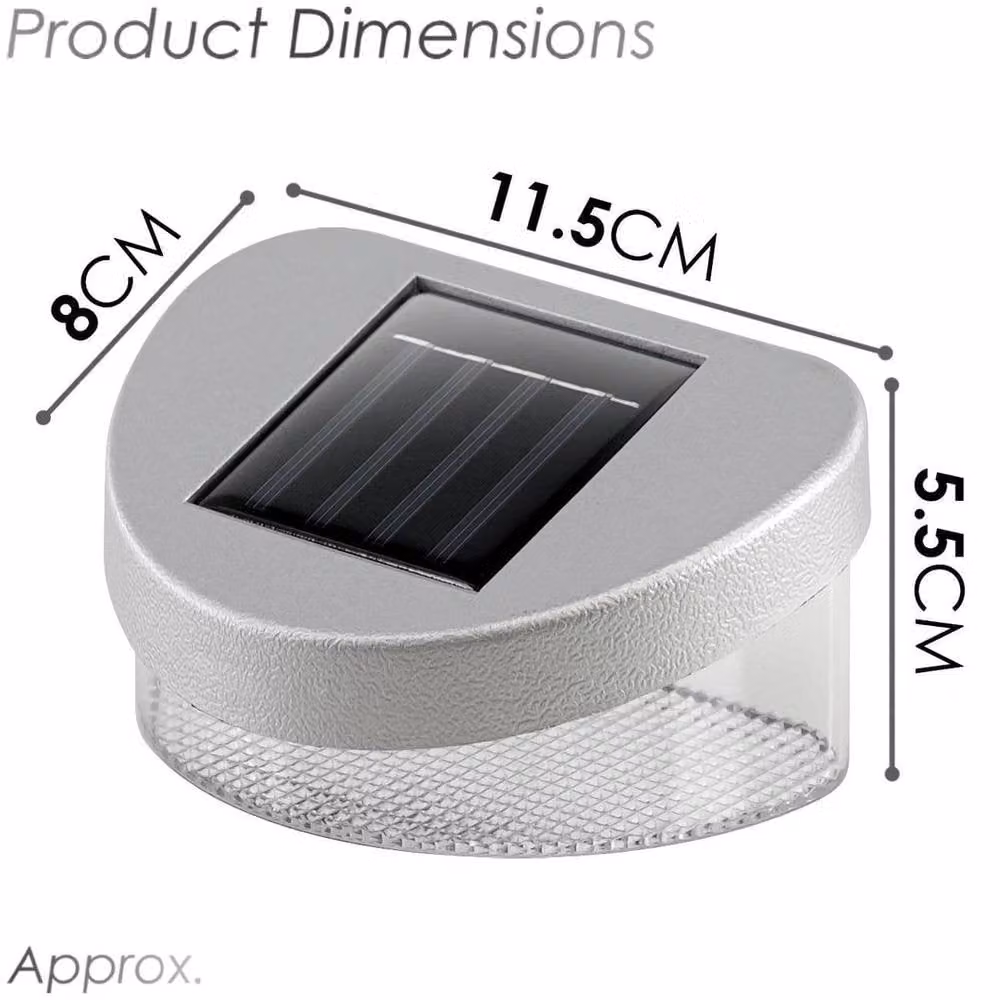 EONLION 10 Pack Solar Powered LED Garden Deck Lights in Grey with Warm White Light and Dusk Sensor – 2