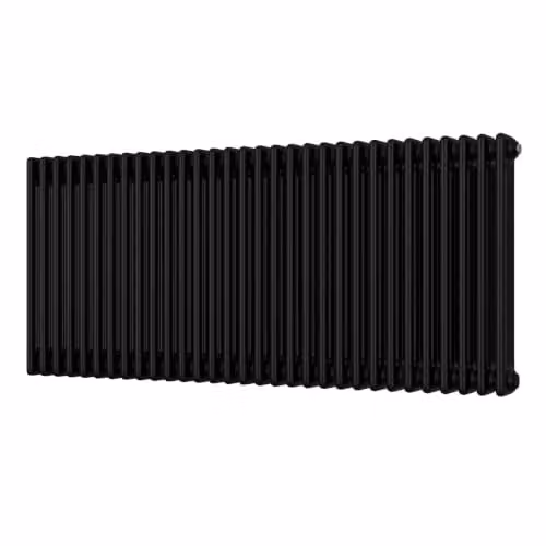 UK Radiators Alpha Black 3 Column Traditional Cast-Iron Style Steel Radiator, W: 135.5 cm, H: 60 cm – 2