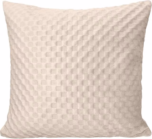 Intimates Beige Velvet Graphic Square Filled Cushion, W/D/H: 43 x 43 x 43 cm
