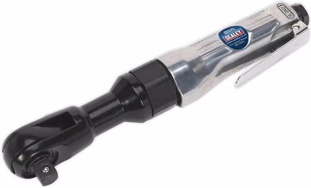 Loops Air Powered Twist-Reverse Ratchet Wrench, 3/2 Inch Sq Drive, Silver and Multicolour Steel