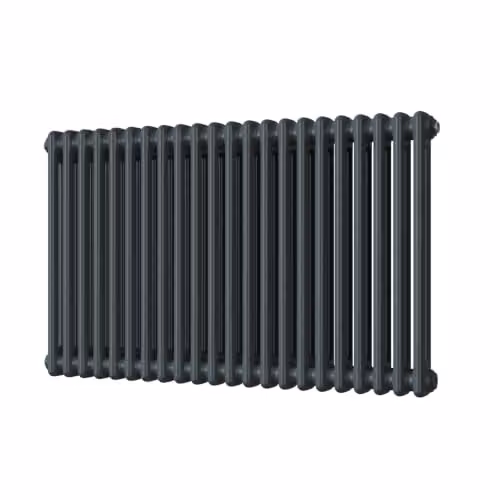 UK Radiators Anthracite 2 Column Steel Radiator H: 600 mm, W: 988 mm – 2