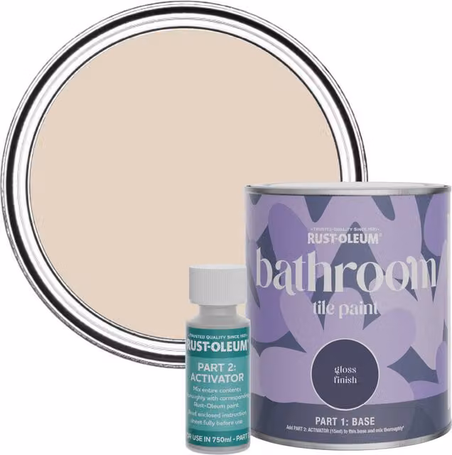 Rust-Oleum Bathroom Tile Paint in Gloss Finish, Beige, 0.75 l