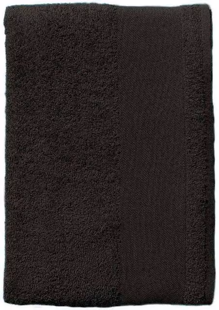 SOL'S Island 50 Black Cotton Terrycloth Hand Towel with Hanging Loop – 1