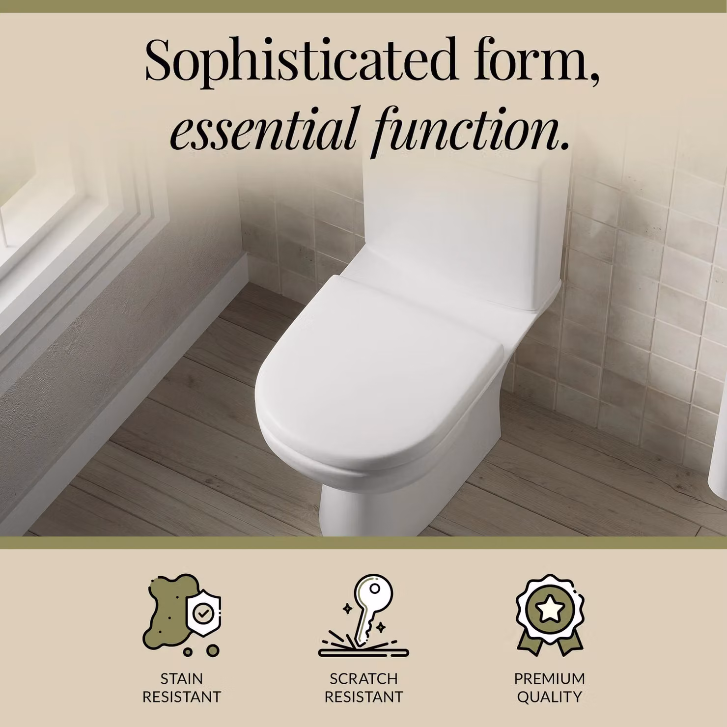 Balterley White Ceramic Close Coupled Toilet Pan and Cistern, W/D/H: 825 x 395 x 670 mm – 3