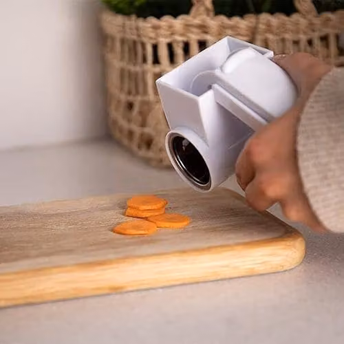 KitchenCraft Multi-Purpose Rotary Box Grater with 3 Interchangeable Stainless Steel Blades, White – 2