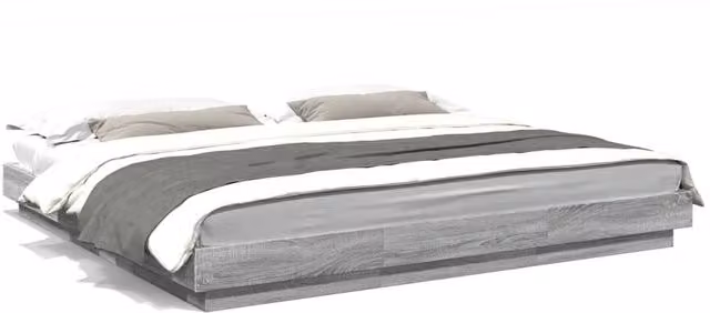Berkfield Home Super King Bed Frame in Grey Sonoma, W/D/H: 180 x 200 cm – 1