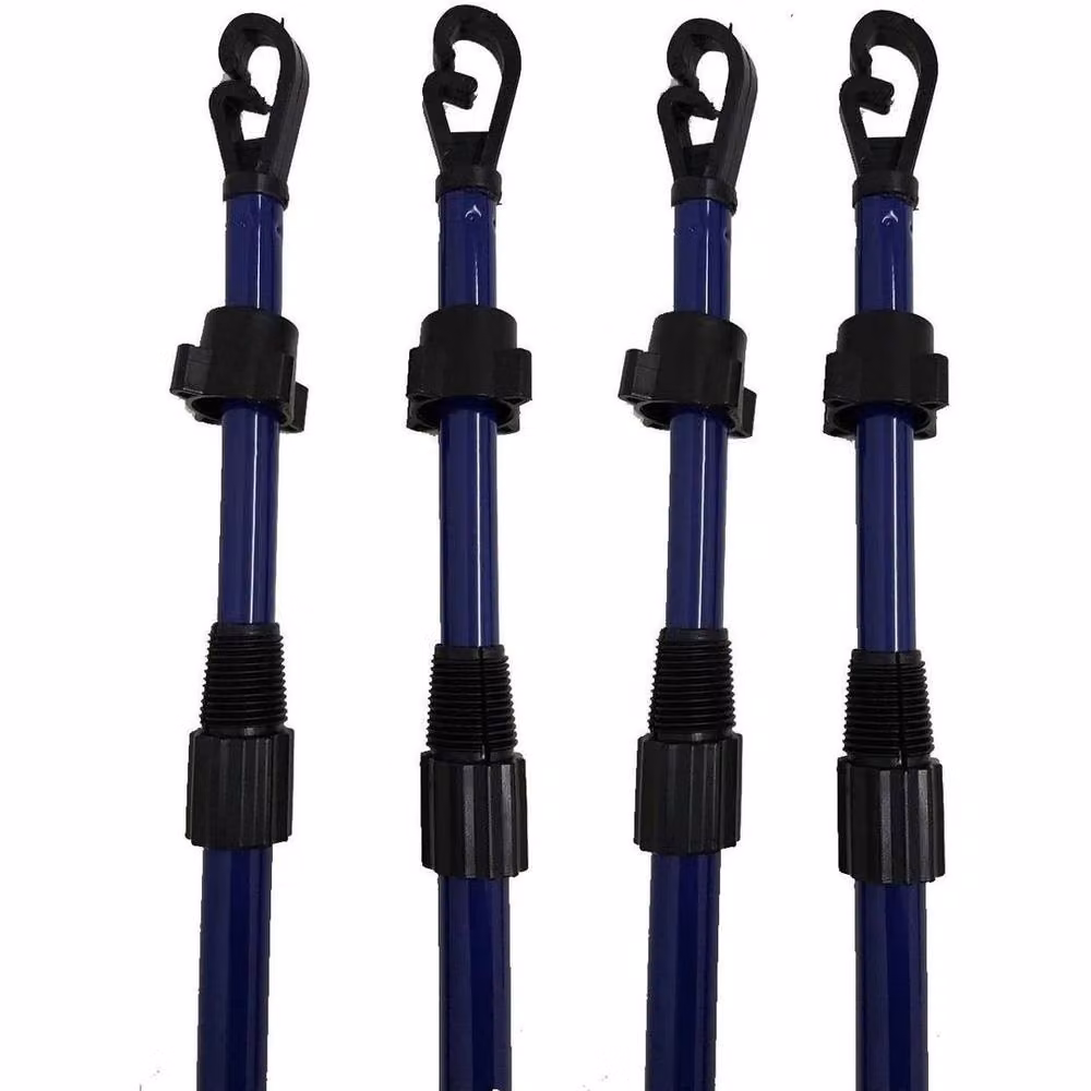 FLAVORA 4-Piece Adjustable Extending Clothes Washing Line Poles in Blue – 4