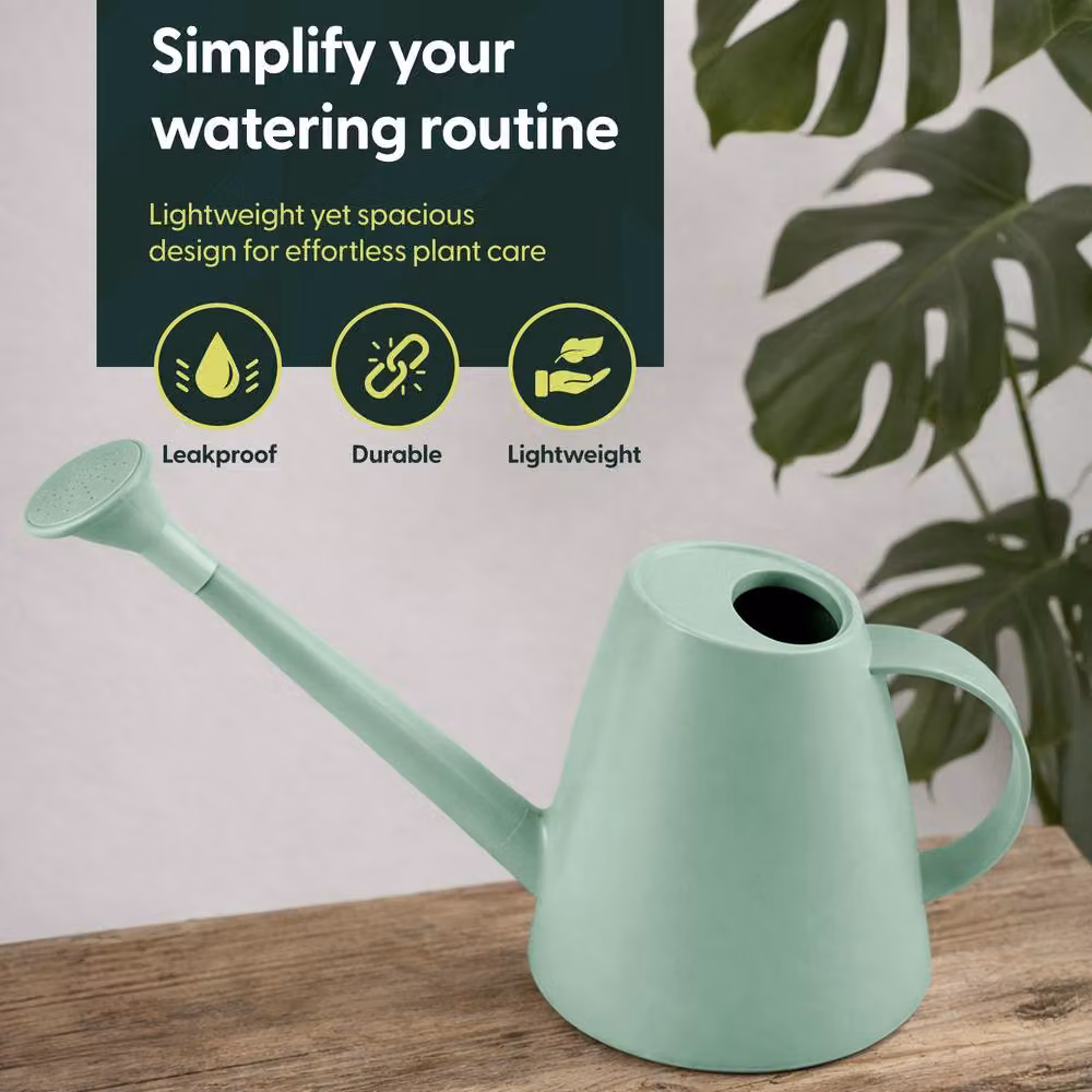 Keplin Green Plastic Watering Can with Sprinkler Rose, 1.8 l – 2