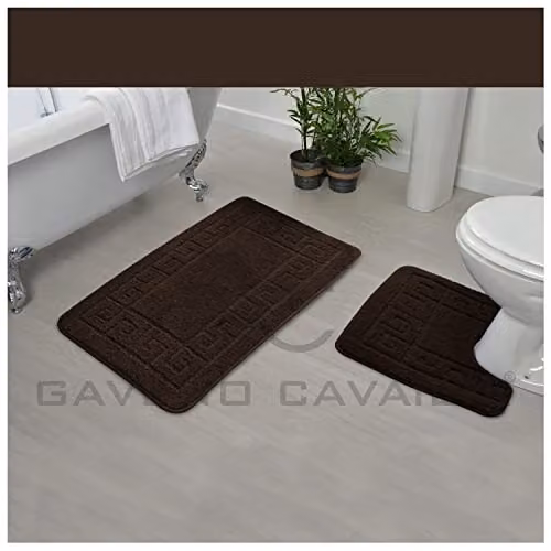 Gaveno Cavalia 2 Piece Greek Bath Set in Brown, W/D/H: 75 x 50 x 2 cm – 3