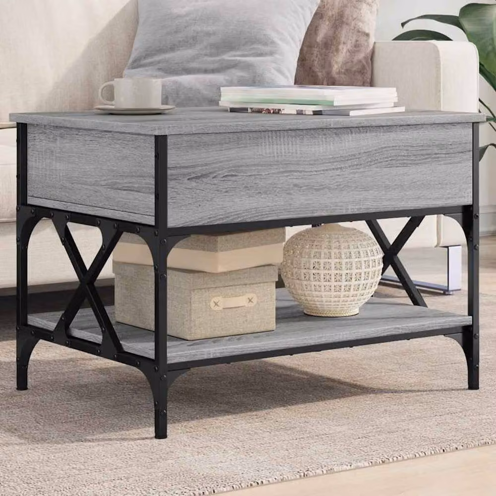 Berkfield Home Grey Sonoma Coffee Table with Lift Mechanism, W/D/H: 70 x 50 x 50 cm – 2