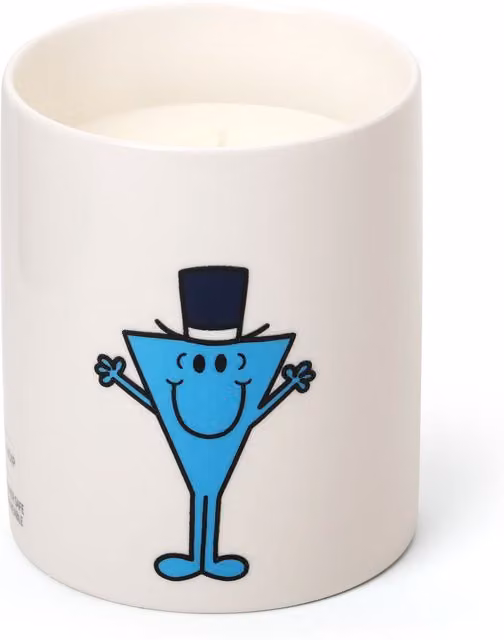 Mr. Men And Little Miss Mr Cool Peppermint and Eucalyptus Scented Ceramic Candle in Blue and White