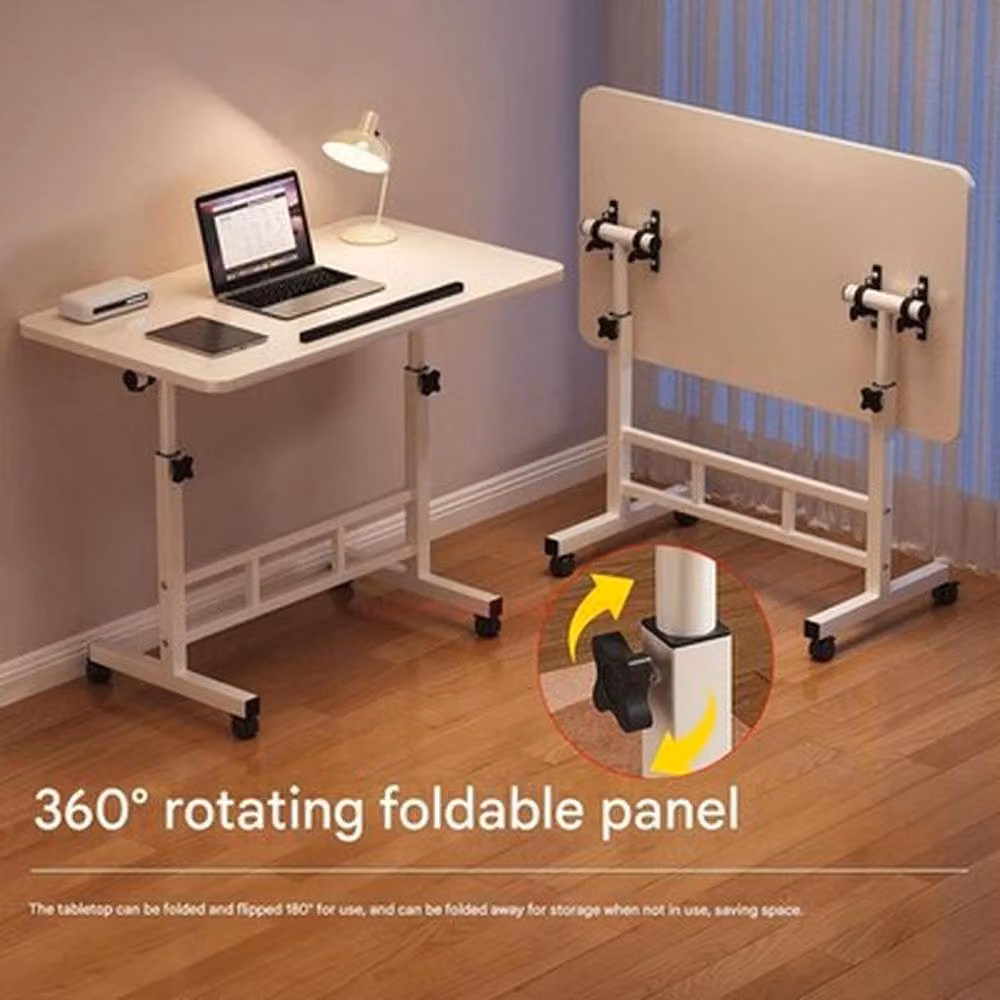 Kelvenix Adjustable Folding Computer Desk in White – 3