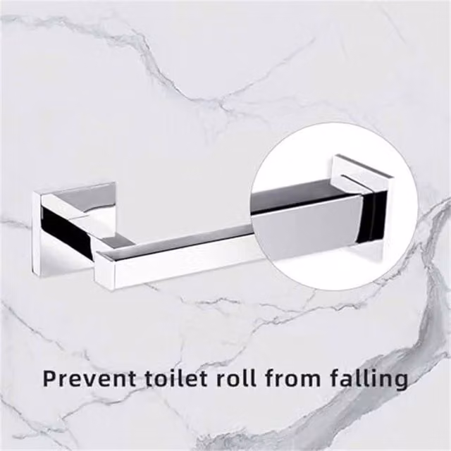 Havendro Wall Mounted Aluminium Toilet Roll Holder in Silver – 1
