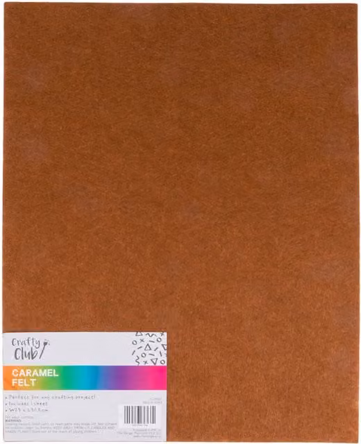 Crafty Club Brown Felt Craft Sheet