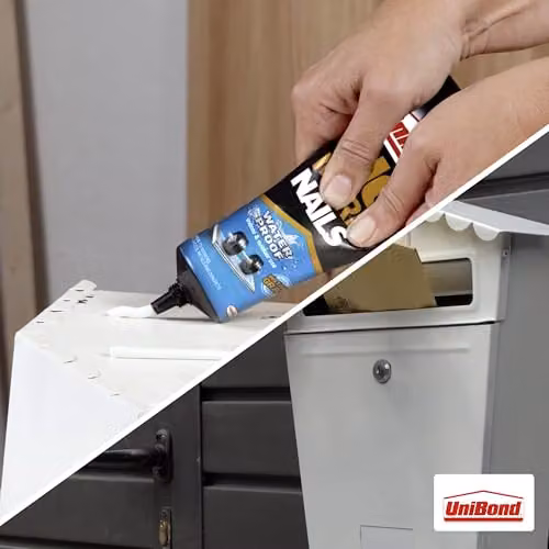 UniBond No More Nails Waterproof Heavy-Duty Mounting Adhesive, White, 340g – 3