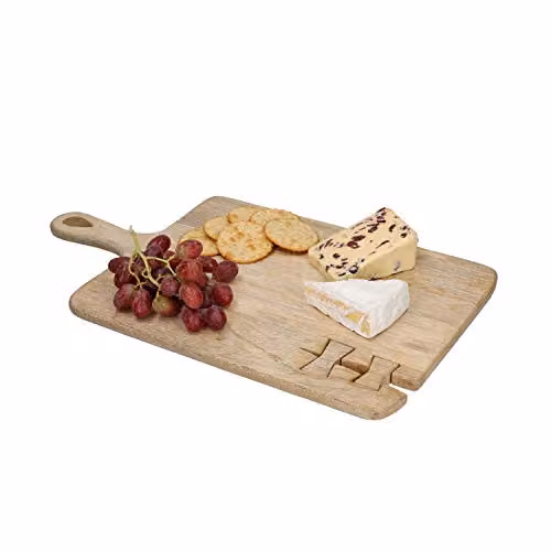 KitchenCraft Serenity Rectangular Wood Chopping Board in Brown