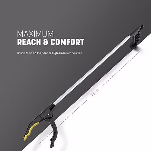 Keplin 4 Pack Black Litter Picker Garden Tool with Magnetic Tip and 75cm Reach – 6