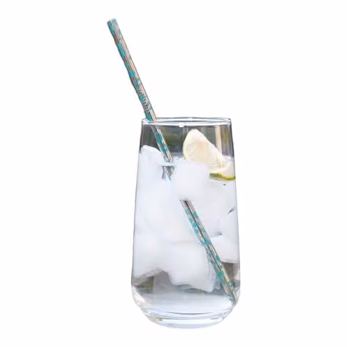 Echo Three Multicolour and Green Metal Straws – 1