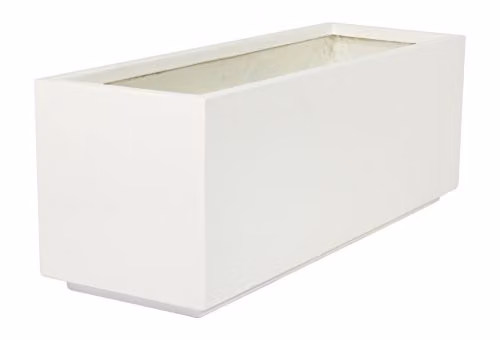 Primrose White Fibreglass Trough Planter W: 90 cm, D: 30 cm