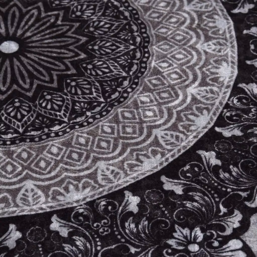 Berkfield Home Washable Round Anti Slip Multicolour Rug, Diameter: 100 cm – 2