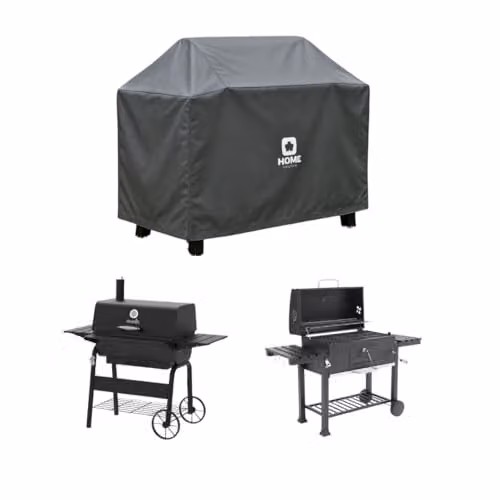 Home Source Duracover Large Waterproof Polyester BBQ Grill Protector in Grey, W/D/H: 110 x 90 x 60 cm – 1