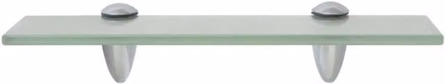 Berkfield Home Transparent Glass Floating Shelf, W: 30 cm, D: 10 cm, H: 0.8 cm
