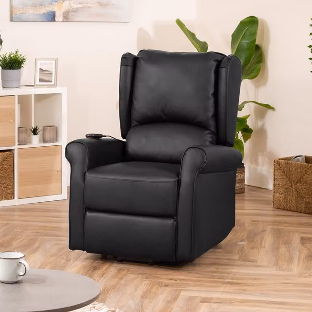 Artemis Home Corcoran Electric Riser Recliner with Massage and Heat in Black