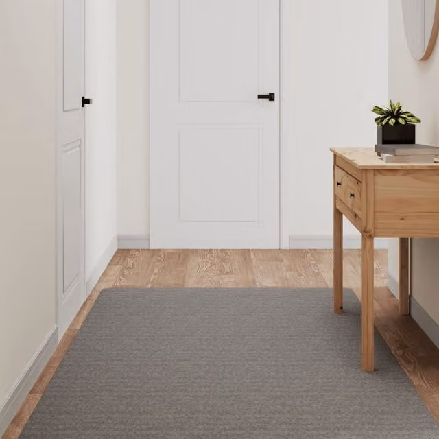 Berkfield Home Round Grey Polyester Carpet Runner, Diameter: 100 cm