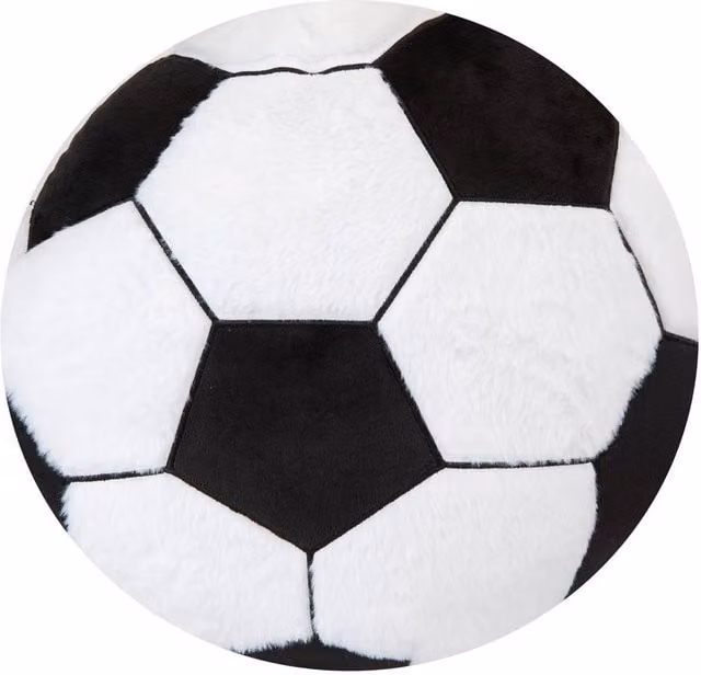 VFM e-Store White Plush Football Wall Decoration, W: 41 cm, H: 34 cm