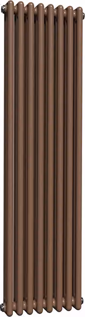 Lux Heat Vertical Coloured Column Radiator in Coffee Bean, H 150 cm x W 38 cm