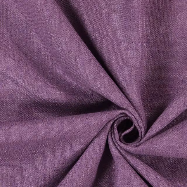 Prestigious Textiles Saxon Plain Cotton Fabric in Plum Purple