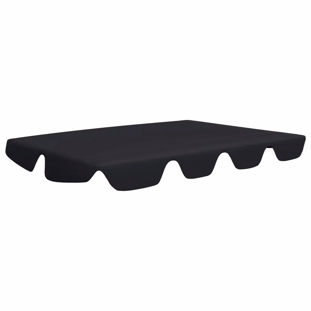 Berkfield Home Replacement PVC-Coated Garden Swing Canopy in Black, W: 150 cm, D: 105 cm, H: 70 cm – 1