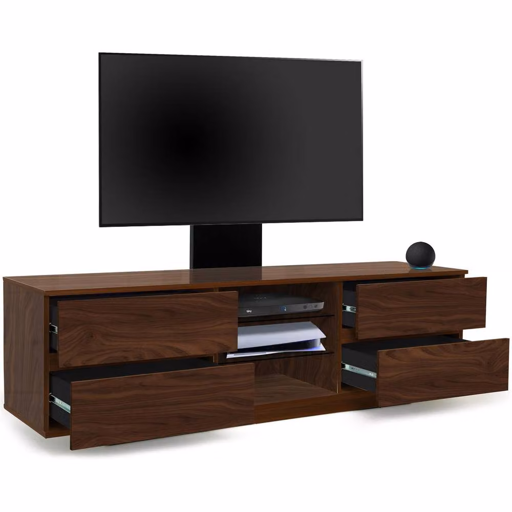 Centurion Supports Avitus Walnut TV Cabinet with 4 Drawers and 3 Shelves for up to 65 inch TVs – 3