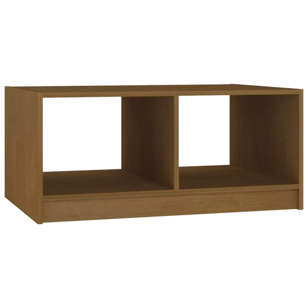 Berkfield Home Modern Rectangular Coffee Table in Honey Brown Solid Pinewood, W: 75 cm, D: 50 cm, H: 33.5 cm – 2
